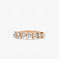 0.90CTW Lab Grown Heart Cut Half Eternity Diamond Band  customdiamjewel Sterling Silver Rose Gold VVS-EF