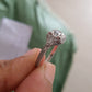 Old European Antique Moissanite Engagement Ring, Art Deco Textured Wedding Band Ring  customdiamjewel   