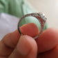 Old European Antique Moissanite Engagement Ring, Art Deco Textured Wedding Band Ring  customdiamjewel   