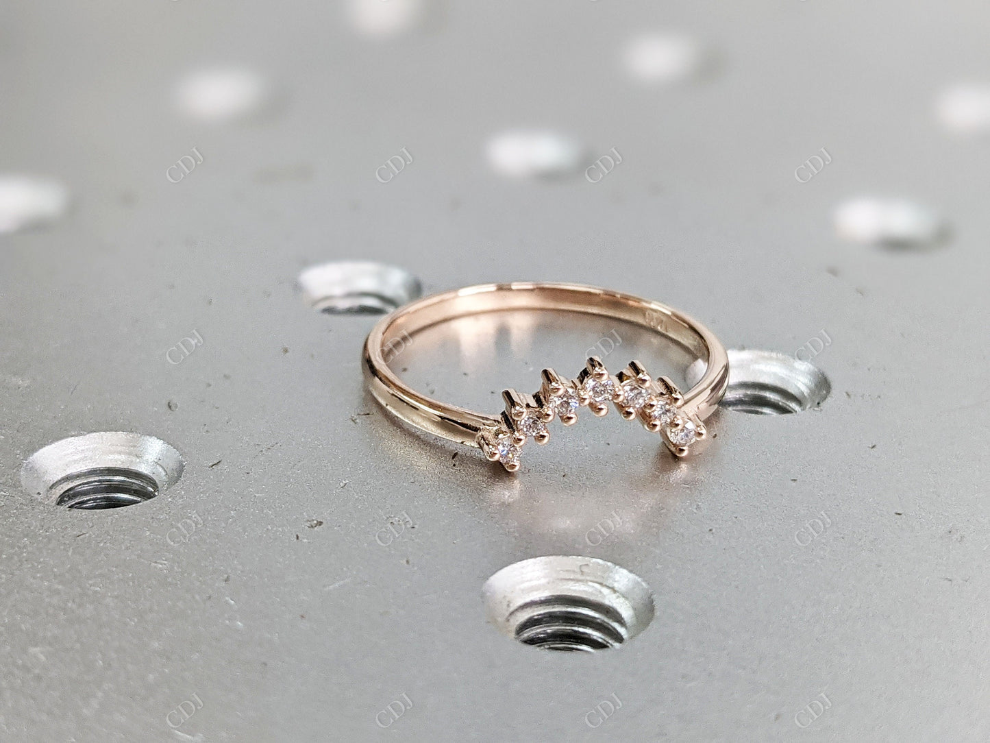 Rose gold Curved Matching Stacking Band