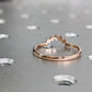 0.08CT Round Cut CVD Diamond Stacking Curved Wedding Band