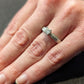 Princess Cut Engraved Vintage Band Solitaire Engagement Ring