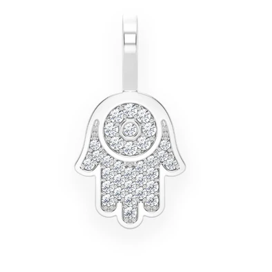 0.20CTW Diamond Mini Hamsa pendant  customdiamjewel   