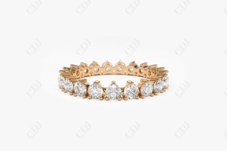 1.50CTW Lab Grown Diamond Full Eternity Wedding Ring  customdiamjewel Sterling Silver Rose Gold VVS-EF