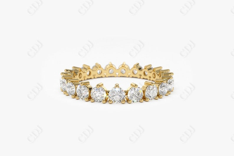 1.50CTW Lab Grown Diamond Full Eternity Wedding Ring  customdiamjewel Sterling Silver Yellow Gold VVS-EF