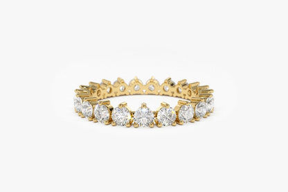 1.51CTW Natural Diamond 14K Gold Full Eternity Wedding Band  customdiamjewel 10 KT Solid Gold Yellow Gold VVS-EF
