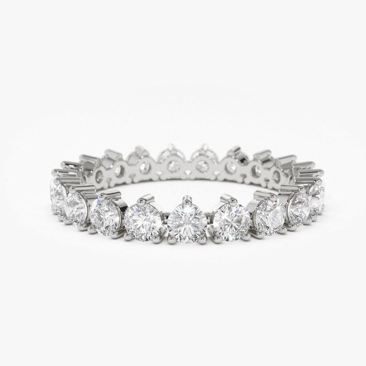 1.51CTW Natural Diamond 14K Gold Full Eternity Wedding Band  customdiamjewel 10 KT Solid Gold White Gold VVS-EF