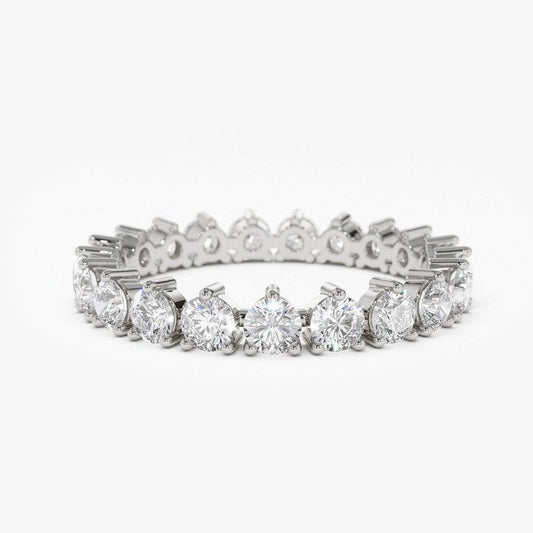 1.51CTW Natural Diamond 14K Gold Full Eternity Wedding Band  customdiamjewel 10 KT Solid Gold White Gold VVS-EF
