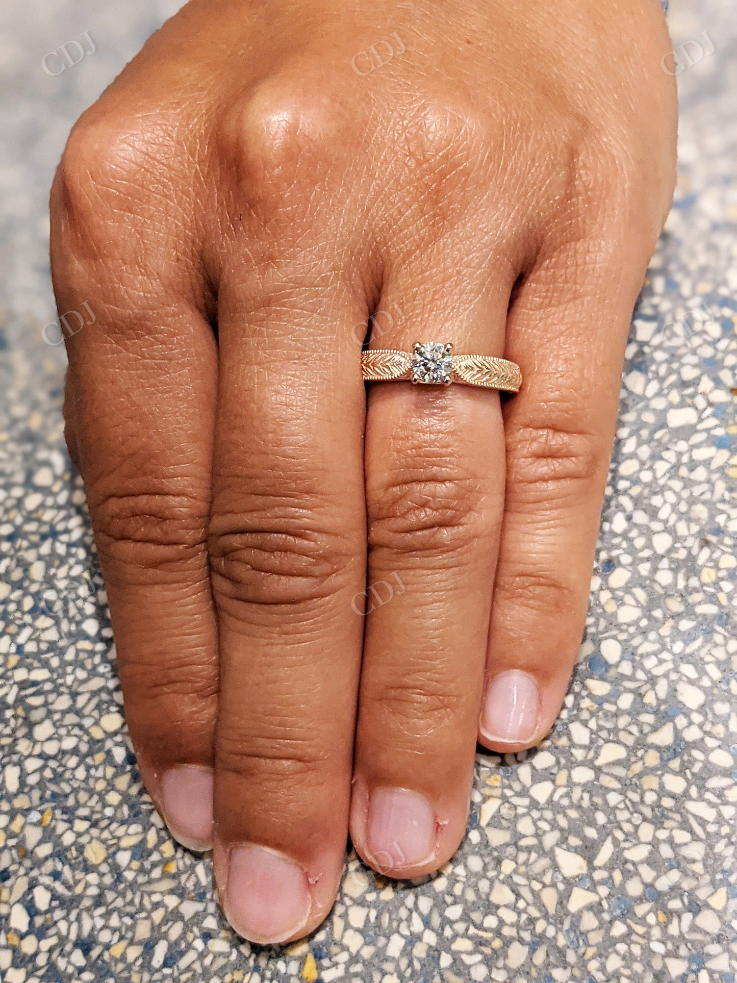 Brilliant Cut Diamond vintage Solitaire Engagement Ring