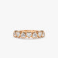 0.90CTW Heart Shape Natural Diamond Bezel Set Half Eternity Band  customdiamjewel 10 KT Solid Gold Rose Gold VVS-EF