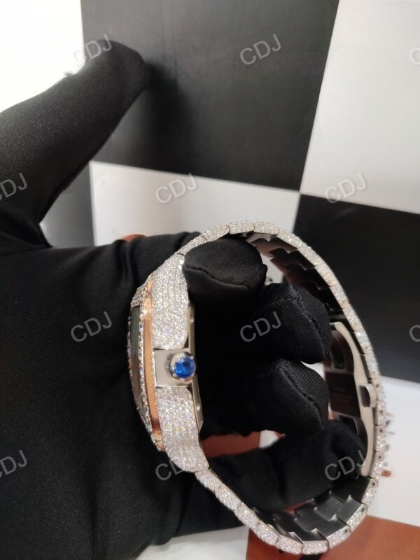 Rose Gold Plated Cartier Watch customdiamjewel