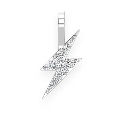 0.15CTW Diamond Lightning Bolt Pendant  customdiamjewel   