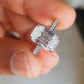 Antique Criss Cut Moissanite Engagement Ring  customdiamjewel   