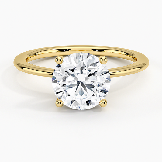 2 CT Lab Grown Diamond Solitaire Engagement Ring  customdiamjewel Sterling Silver Yellow Gold VVS-EF