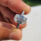 Antique Criss Cut Moissanite Engagement Ring  customdiamjewel   