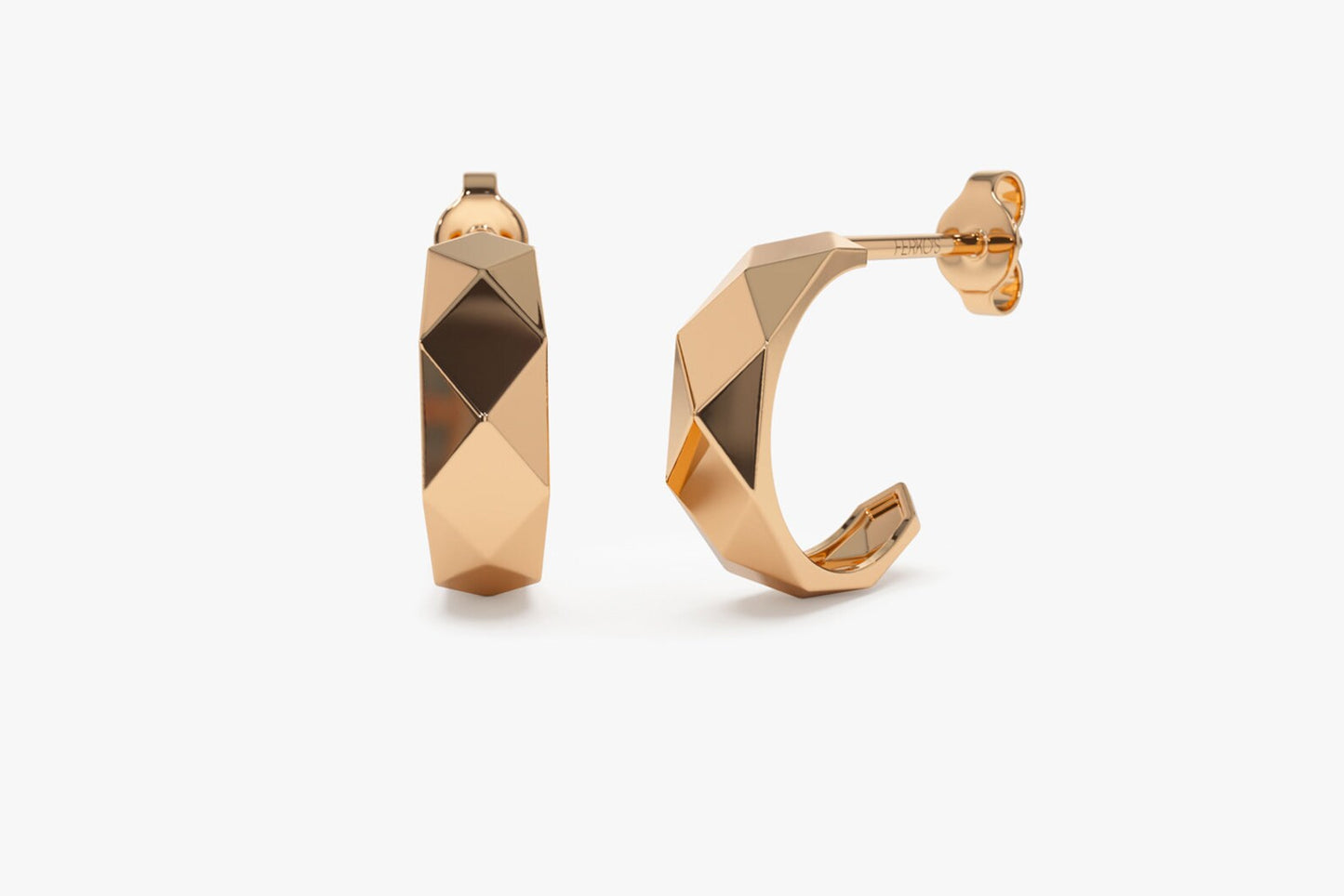 Solid Gold Statement Hoop Earring  customdiamjewel   