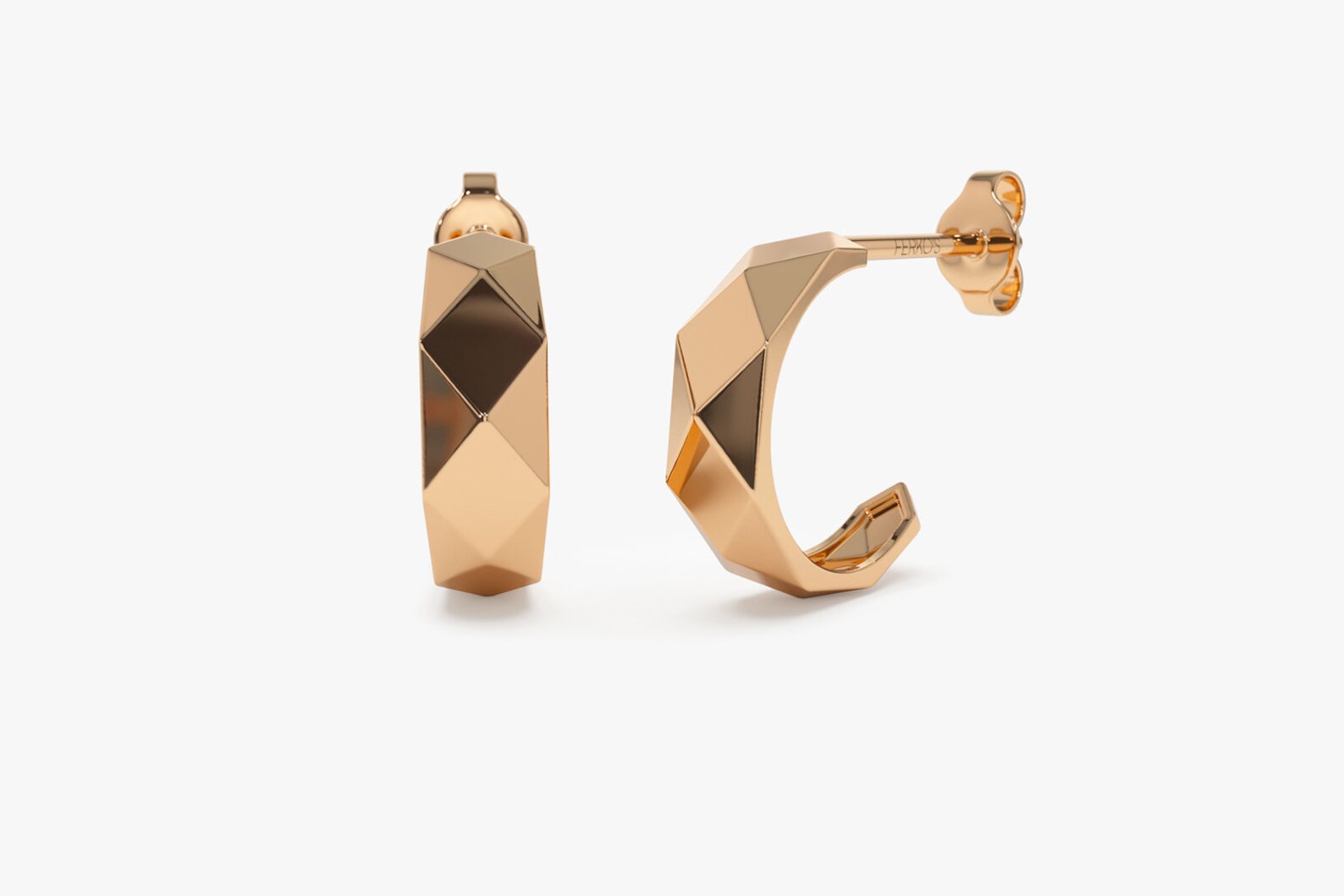 Solid Gold Statement Hoop Earring  customdiamjewel   