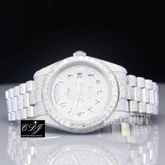 Hip Hop Iced Out wholesale moissanite Wrist Watch customdiamjewel