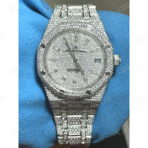 Luxury design Moissanite Studded AP Watch customdiamjewel