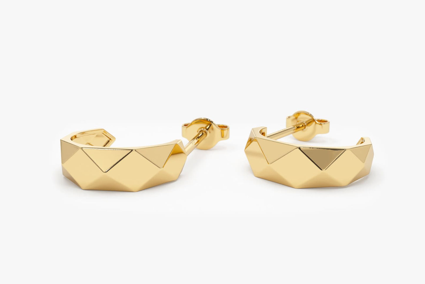 Solid Gold Statement Hoop Earring  customdiamjewel   