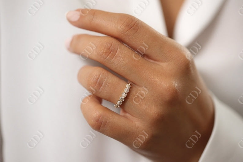 0.68CTW Marquise Cut Natural Diamond Double Row Half Eternity Band  customdiamjewel   