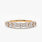 0.68CTW Marquise Cut Natural Diamond Double Row Half Eternity Band  customdiamjewel 10 KT Solid Gold Rose Gold VVS-EF