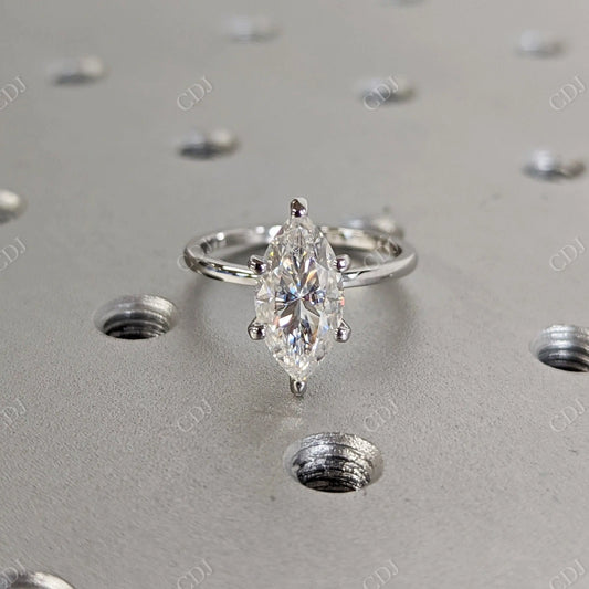 2.00CT Marquise Cut Moissanite Engagement Ring  customdiamjewel 10KT White Gold VVS-EF