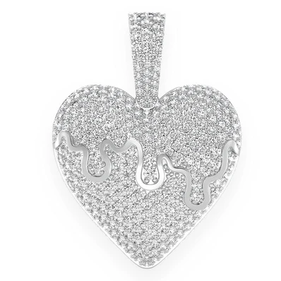 1.25CTW Two Tone Heart Diamond Pendant  customdiamjewel   
