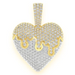 1.25CTW Two Tone Heart Diamond Pendant  customdiamjewel   