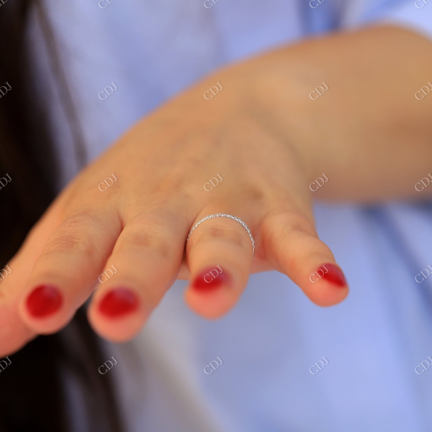 0.23CTW Micro Pave Lab Grown Diamond Wedding Band  customdiamjewel   