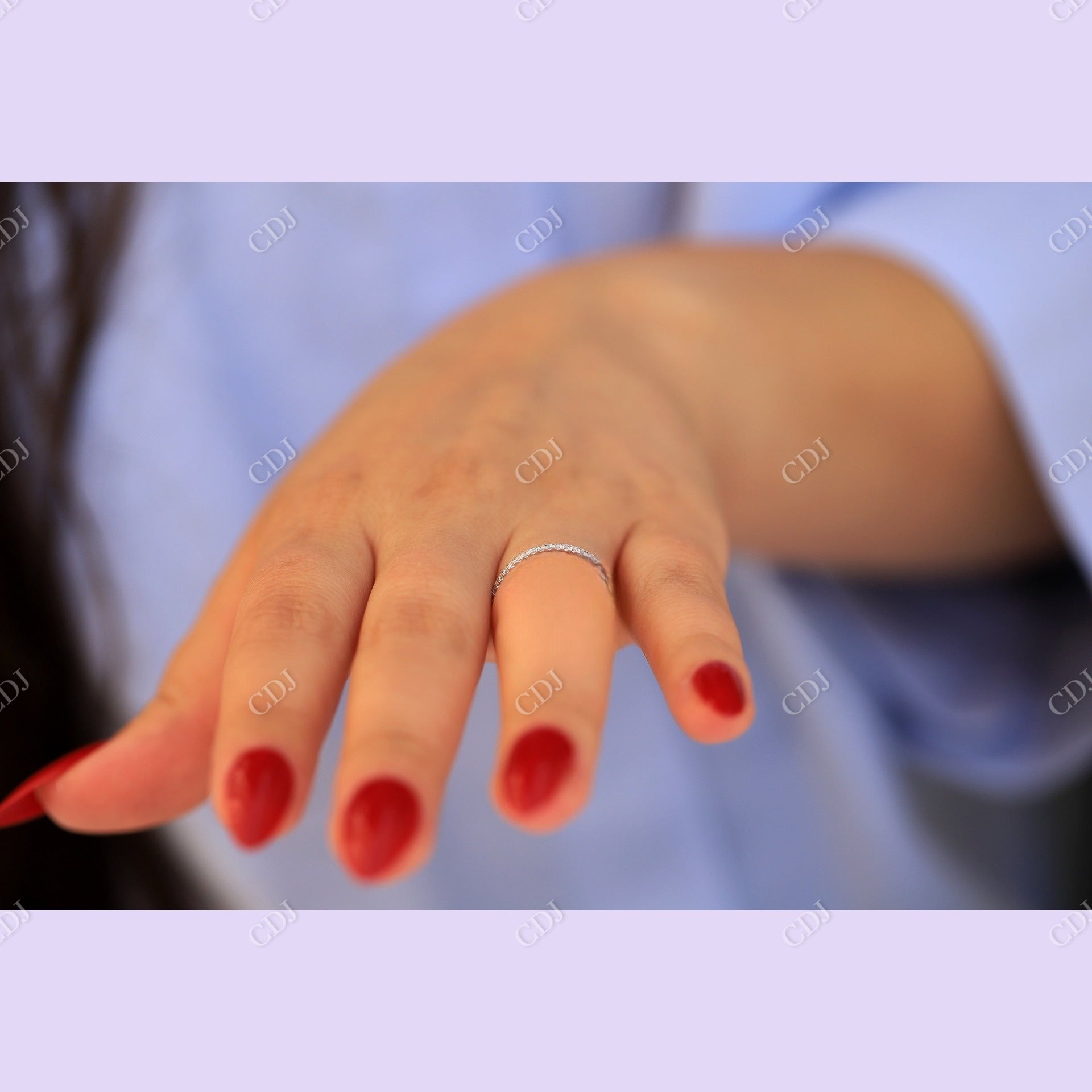 0.23CTW Micro Pave Lab Grown Diamond Wedding Band  customdiamjewel   