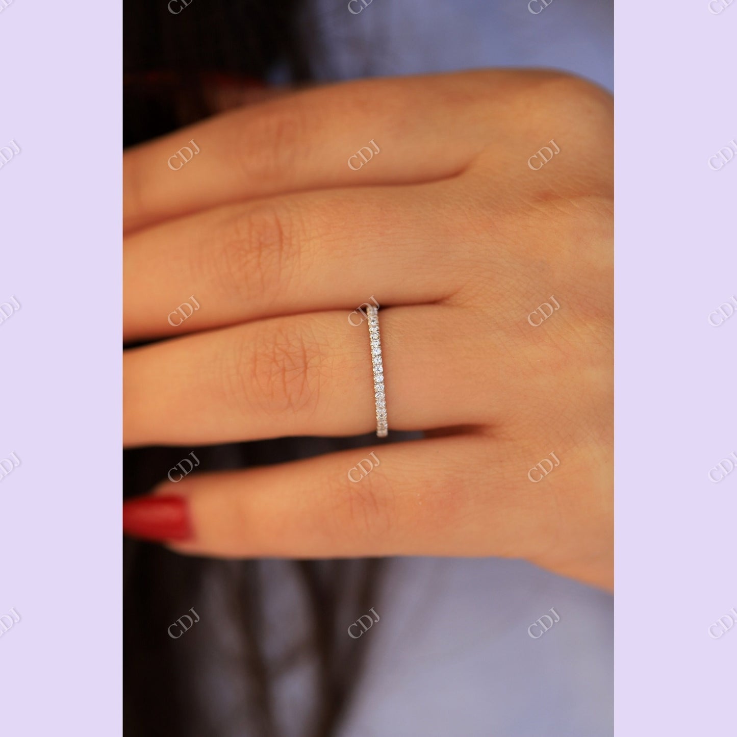 0.23CTW Micro Pave Lab Grown Diamond Wedding Band  customdiamjewel   