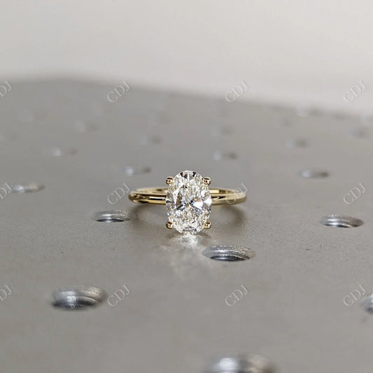 1.50CT Oval Cut Solitaire Moissanite Engagement Ring  customdiamjewel 10KT Yellow Gold VVS-EF