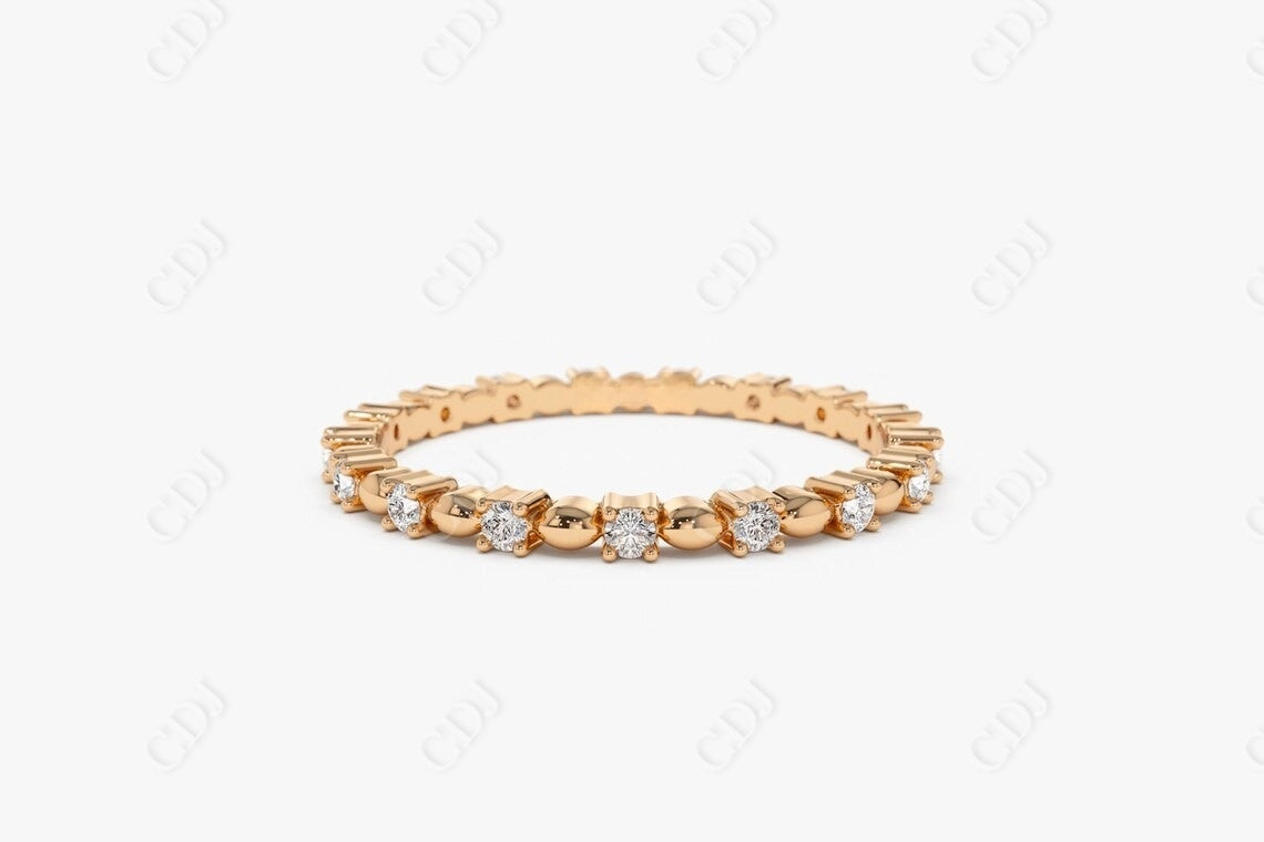 0.20CTW Lab Grown Diamond Eternity Wedding Band  customdiamjewel Sterling Silver Rose Gold VVS-EF