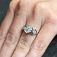 2.00CTW Round Bezel Three Stone Moissanite Engagement Ring