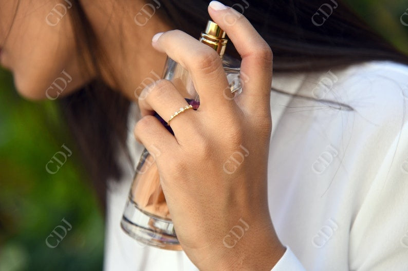 0.12CTW Natural Diamond Solid Gold Five Stone Engagement Ring  customdiamjewel   