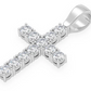 3.75CTW Row Diamond Cross Pendant  customdiamjewel   