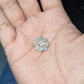 Crushed Ice Cushion Shaped Halo Moissanite Pendant  customdiamjewel   