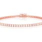 Rose Gold Plated Prong Set Tennis Diamond Bracelet  customdiamjewel   