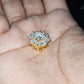 Crushed Ice Cushion Shaped Halo Moissanite Pendant  customdiamjewel   