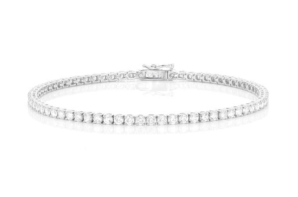 Rose Gold Plated Prong Set Tennis Diamond Bracelet  customdiamjewel   