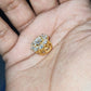 Crushed Ice Cushion Shaped Halo Moissanite Pendant  customdiamjewel   