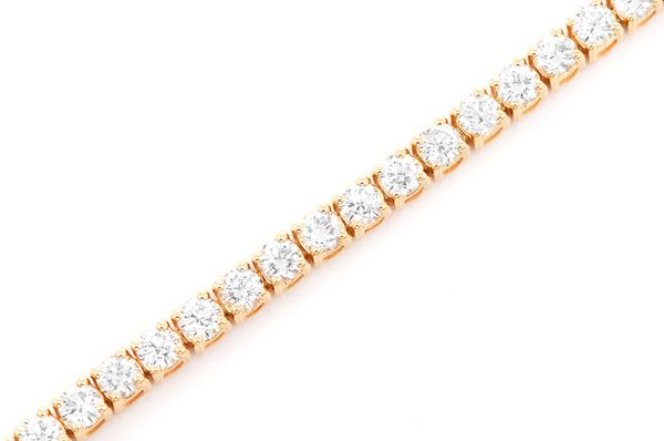 Rose Gold Plated Prong Set Tennis Diamond Bracelet  customdiamjewel   