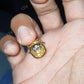 Crushed Ice Cushion Shaped Halo Moissanite Pendant  customdiamjewel   