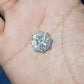Crushed Ice Cushion Shaped Halo Moissanite Pendant  customdiamjewel   