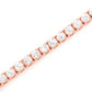 Rose Gold Plated Prong Set Tennis Diamond Bracelet  customdiamjewel   