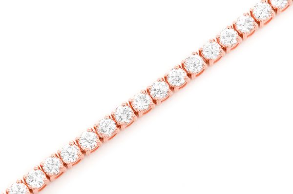 Rose Gold Plated Prong Set Tennis Diamond Bracelet  customdiamjewel   