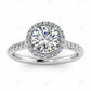 3/4 Diamond Eternity Ring Round Cut Moissanite Halo ring  customdiamjewel 10KT White Gold VVS-EF