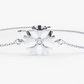 Minimalist Snowflake Moissanite Bracelet for Women  customdiamjewel Sterling Silver White Gold VVS-EF