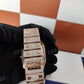 Full Rose cartier Santos Wrist Watch For Men customdiamjewel